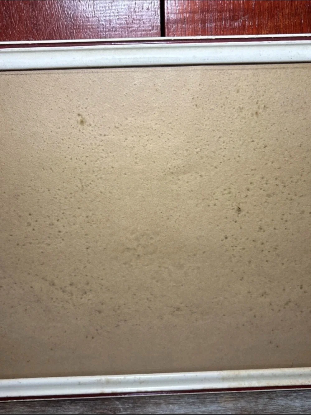 Classic White and Tan Framed Cork Board - Home Accents